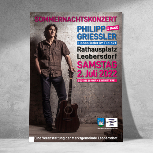 Plakat Sommernachtskonzert Philipp Griessler